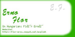 erno flor business card